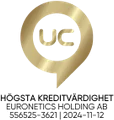 UC Högsta kreditvärdighet, Euronetics Holding AB
